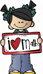 Girl holding I love Math sign 